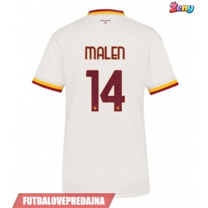 Lacne Ženy Futbalové dres AS Roma Donyell Malen #14 2026-27 Krátky Rukáv - Preč
